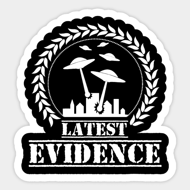 Latest evidence Sticker by Spacecoincoin